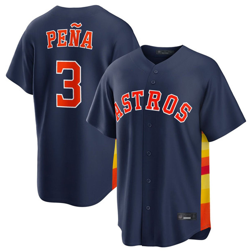 MATTH H.Astros #3 Jeremy Pe?a Player Navy Home Game Stitched Jerseys