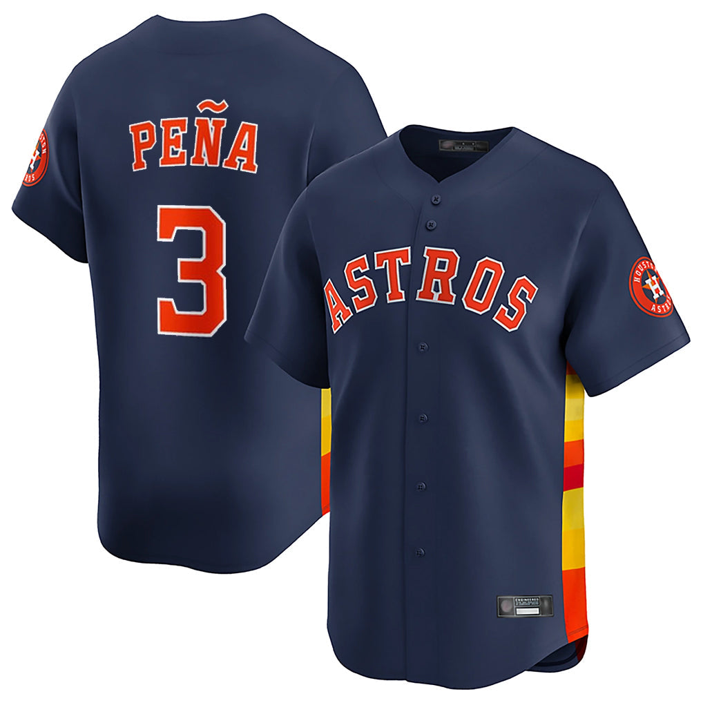 MATTH H.Astros #3 Jeremy Pe?a Player Navy Home Limited Stitched Jerseys