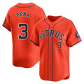 MATTH H.Astros #3 Jeremy Pe?a Player Orange Home Limited Stitched Jerseys