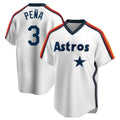 MATTH H.Astros #3 Jeremy Pe?a Player White Cooperstown Collection T-shirt Stitched Jerseys