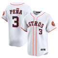 MATTH H.Astros #3 Jeremy Pe?a Player White Home Limited Stitched Jerseys