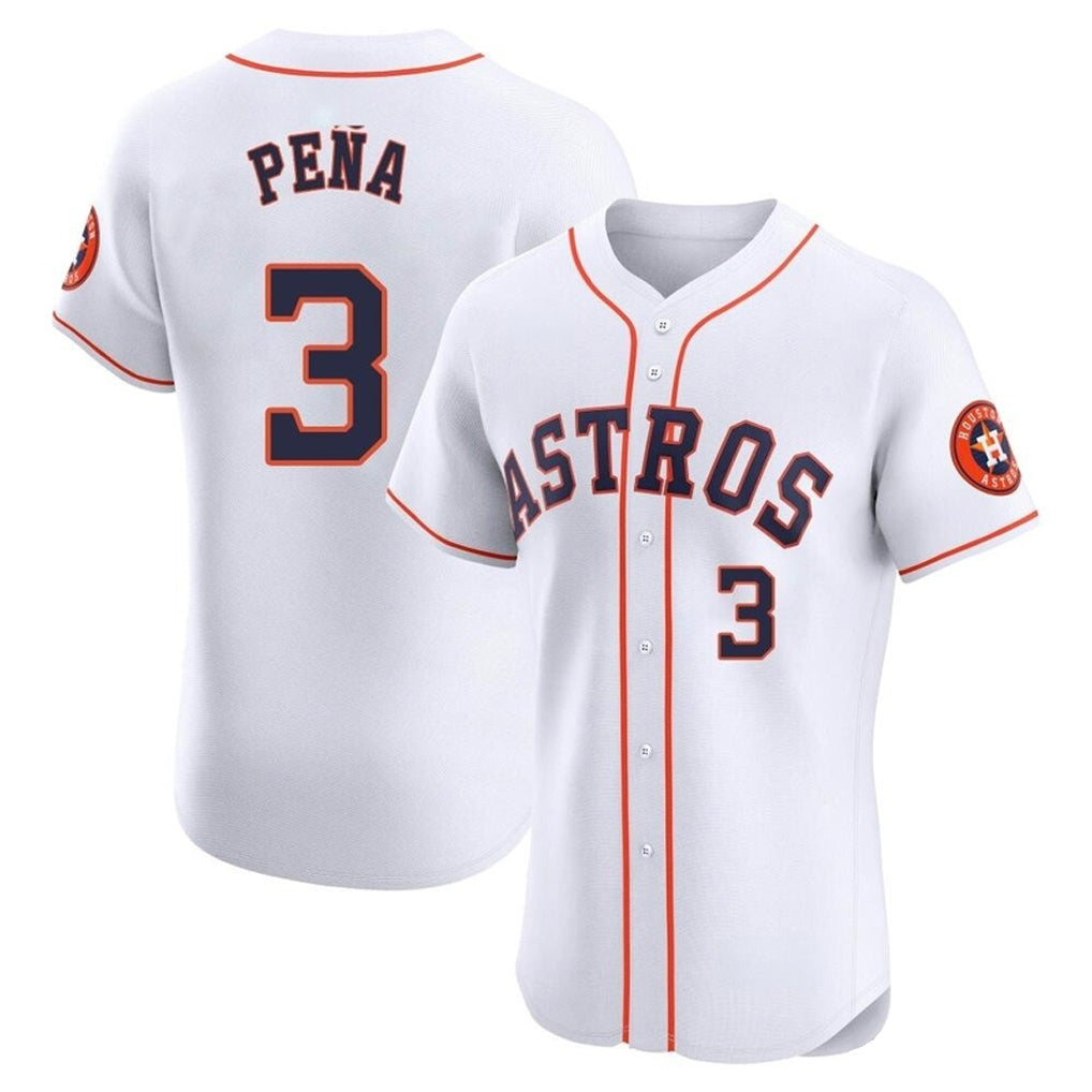 MATTH H.Astros #3 Jeremy Pe?a Player White Limited Elite Home Stitched Jerseys