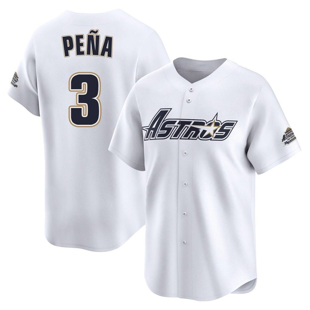 MATTH H.Astros #3 Jeremy Pe?a Player White Throwback Cooperstown Collection Limited Stitched Jerseys