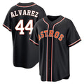 MATTH H.Astros #44 Yordan Alvarez Player Black Fashion Out Home Game Stitched Jerseys