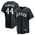 MATTH H.Astros #44 Yordan Alvarez Player Black Home Game Stitched Jerseys