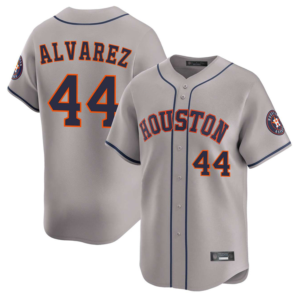 MATTH H.Astros #44 Yordan Alvarez Player Gray Home Limited Stitched Jerseys