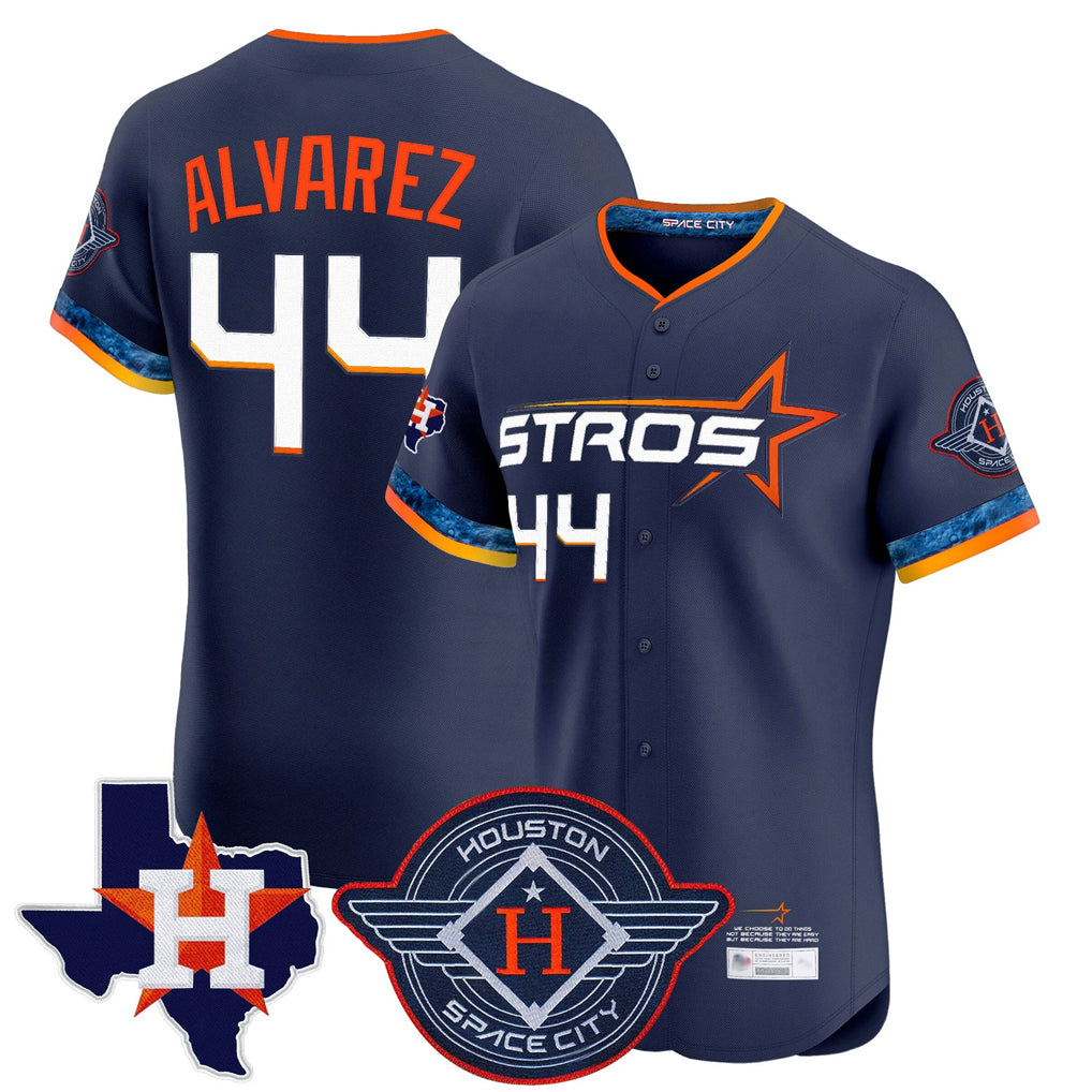 MATTH H.Astros #44 Yordan Alvarez Player Navy City Connect Texas Patch Vapor Premier Limited Elite Home Stitched Jerseys