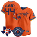 MATTH H.Astros #44 Yordan Alvarez Player Orange City Connect Texas Patch Vapor Premier Limited Home Stitched Jerseys