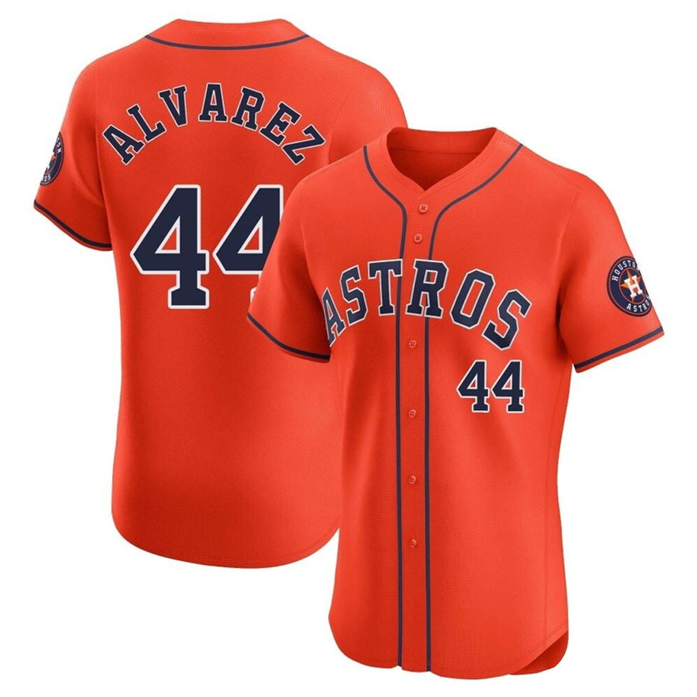 MATTH H.Astros #44 Yordan Alvarez Player Orange Home Limited Elite Stitched Jerseys