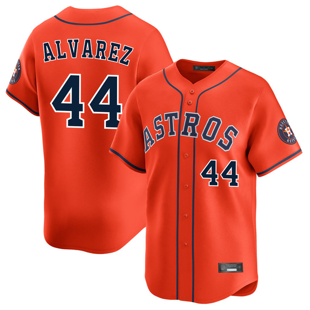 MATTH H.Astros #44 Yordan Alvarez Player Orange Home Limited Stitched Jerseys