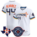 MATTH H.Astros #44 Yordan Alvarez Player White City Connect Texas Patch Vapor Premier Limited Elite Home Stitched Jerseys