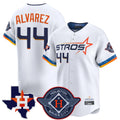 MATTH H.Astros #44 Yordan Alvarez Player White City Connect Texas Patch Vapor Premier Limited Home Stitched Jerseys
