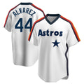 MATTH H.Astros #44 Yordan Alvarez Player White Cooperstown Collection T-shirt Stitched Jerseys