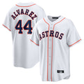 MATTH H.Astros #44 Yordan Alvarez Player White Home Game Stitched Jerseys