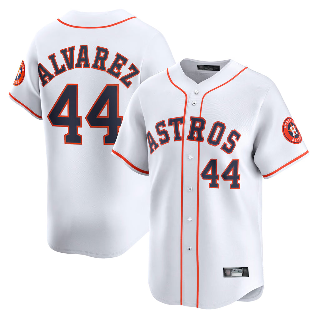 MATTH H.Astros #44 Yordan Alvarez Player White Home Limited Stitched Jerseys