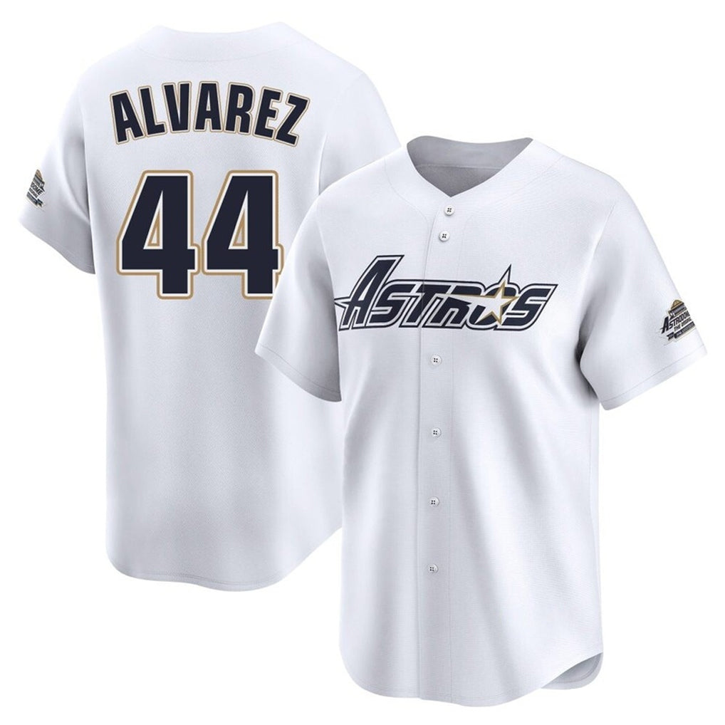 MATTH H.Astros #44 Yordan Alvarez Player White Throwback Cooperstown Collection Limited Stitched Jerseys