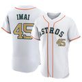 MATTH H.Astros #45 Tatsuya Imai Player Gold Collection Limited Elite Home Stitched Jerseys