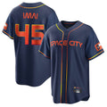 MATTH H.Astros #45 Tatsuya Imai Player Navy City Connect Home Game Stitched Jerseys