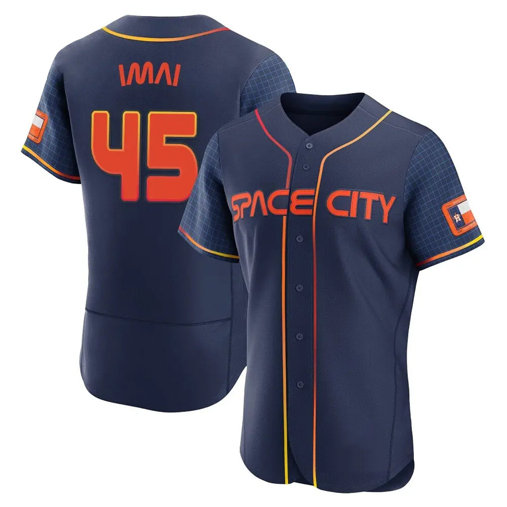 MATTH H.Astros #45 Tatsuya Imai Player Navy City Connect Limited Elite Home Stitched Jerseys