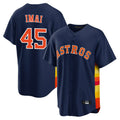 MATTH H.Astros #45 Tatsuya Imai Player Navy Home Game Stitched Jerseys