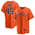 MATTH H.Astros #45 Tatsuya Imai Player Orange Home Game Stitched Jerseys