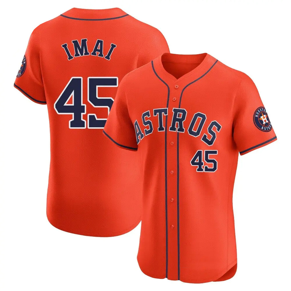 MATTH H.Astros #45 Tatsuya Imai Player Orange Home Limited Elite Stitched Jerseys