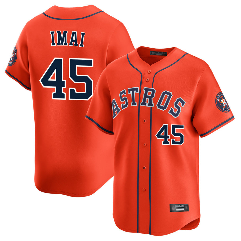 MATTH H.Astros #45 Tatsuya Imai Player Orange Home Limited Stitched Jerseys