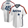 MATTH H.Astros #45 Tatsuya Imai Player White Cooperstown Collection T-shirt Stitched Jerseys