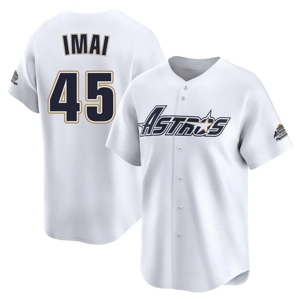 MATTH H.Astros #45 Tatsuya Imai Player White Throwback Cooperstown Collection Limited Stitched Jerseys