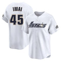 MATTH H.Astros #45 Tatsuya Imai Player White Throwback Cooperstown Collection Limited Stitched Jerseys