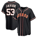 MATTH H.Astros #53 Cristian Javier Player Black Fashion Out Home Game Stitched Jerseys