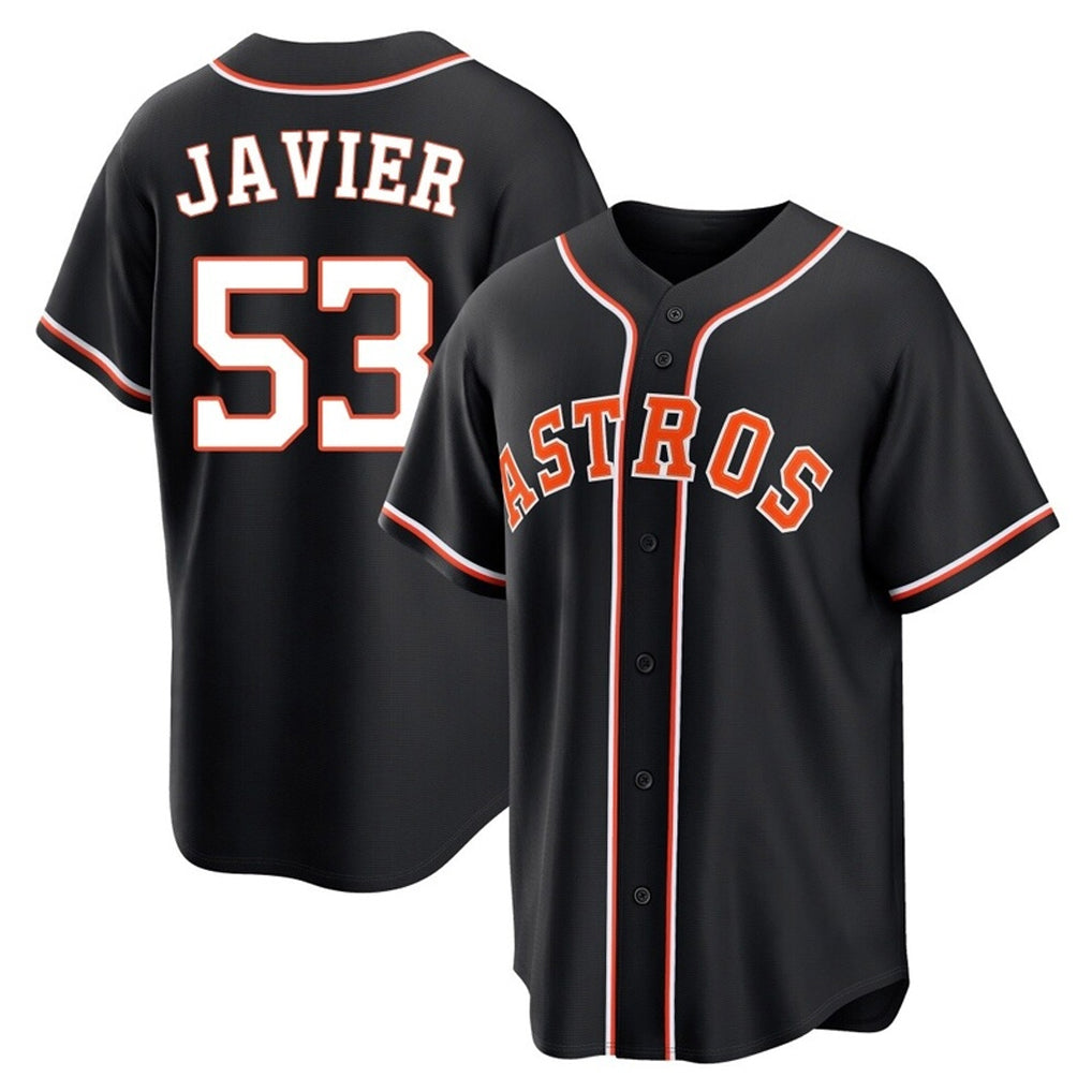 MATTH H.Astros #53 Cristian Javier Player Black Fashion Out Home Game Stitched Jerseys