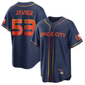 MATTH H.Astros #53 Cristian Javier Player Navy City Connect Home Game Stitched Jerseys