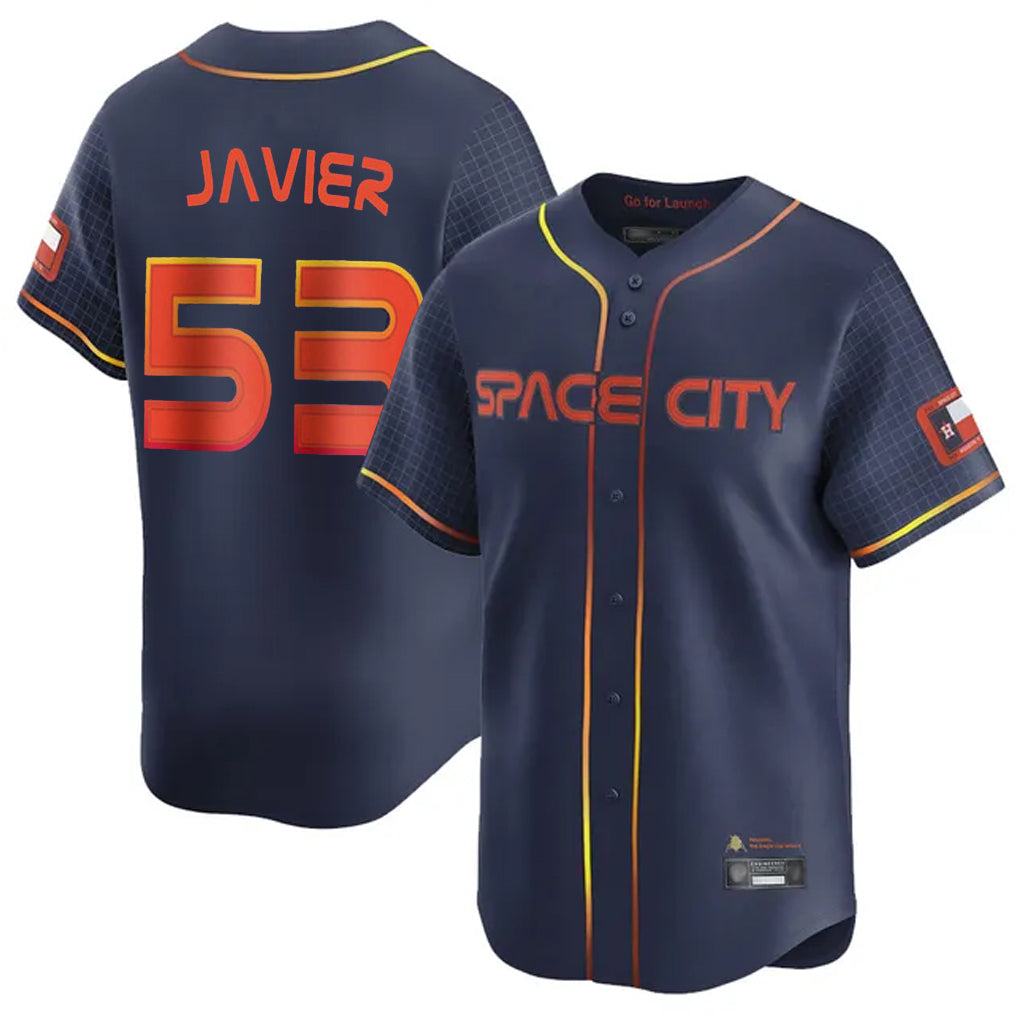 MATTH H.Astros #53 Cristian Javier Player Navy City Connect Home Limited Stitched Jerseys