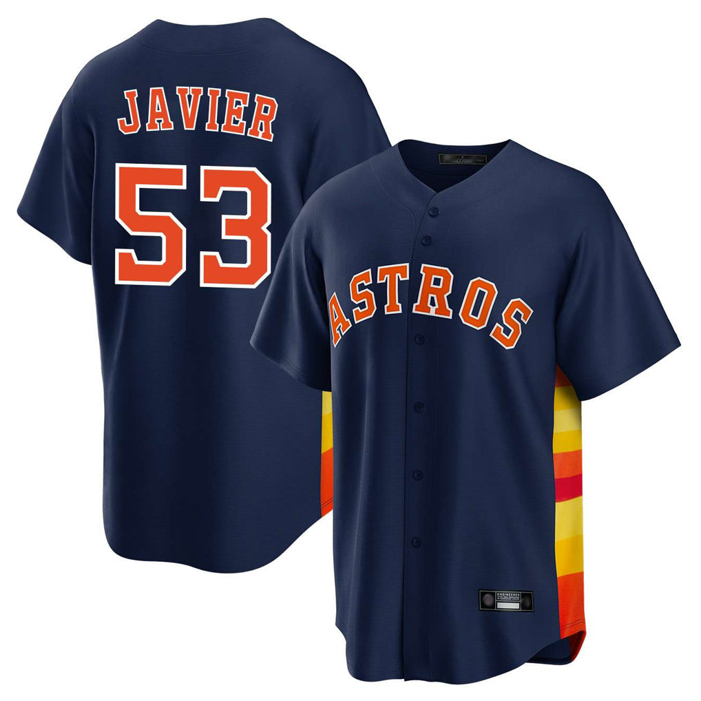 MATTH H.Astros #53 Cristian Javier Player Navy Home Game Stitched Jerseys