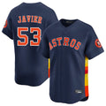 MATTH H.Astros #53 Cristian Javier Player Navy Home Limited Stitched Jerseys