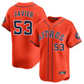 MATTH H.Astros #53 Cristian Javier Player Orange Home Limited Stitched Jerseys