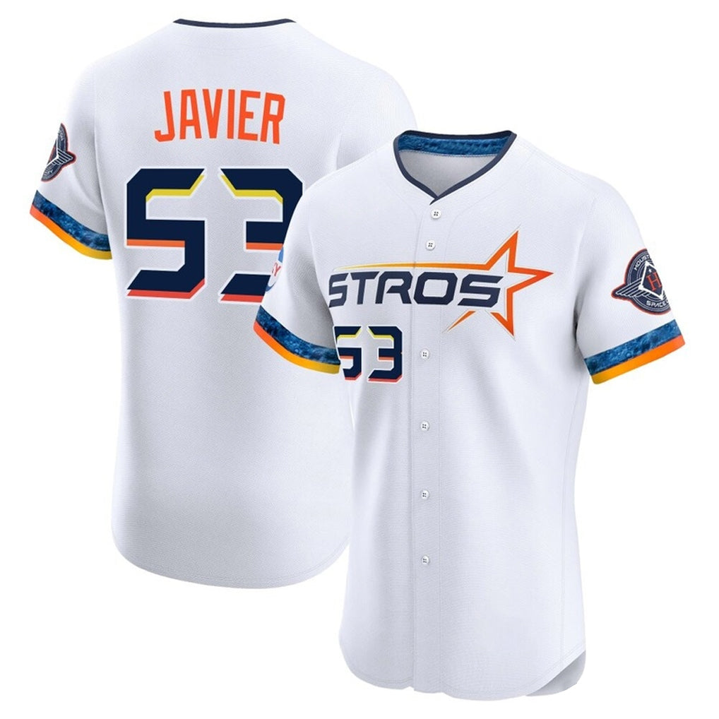 MATTH H.Astros #53 Cristian Javier Player White City Connect Limited Elite Home Stitched Jerseys