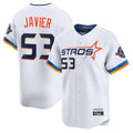 MATTH H.Astros #53 Cristian Javier Player White City Connect Limited Home Stitched Jerseys
