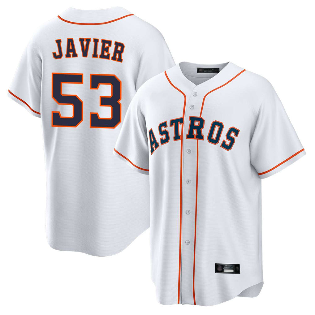 MATTH H.Astros #53 Cristian Javier Player White Home Game Stitched Jerseys