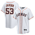 MATTH H.Astros #53 Cristian Javier Player White Home Game Stitched Jerseys
