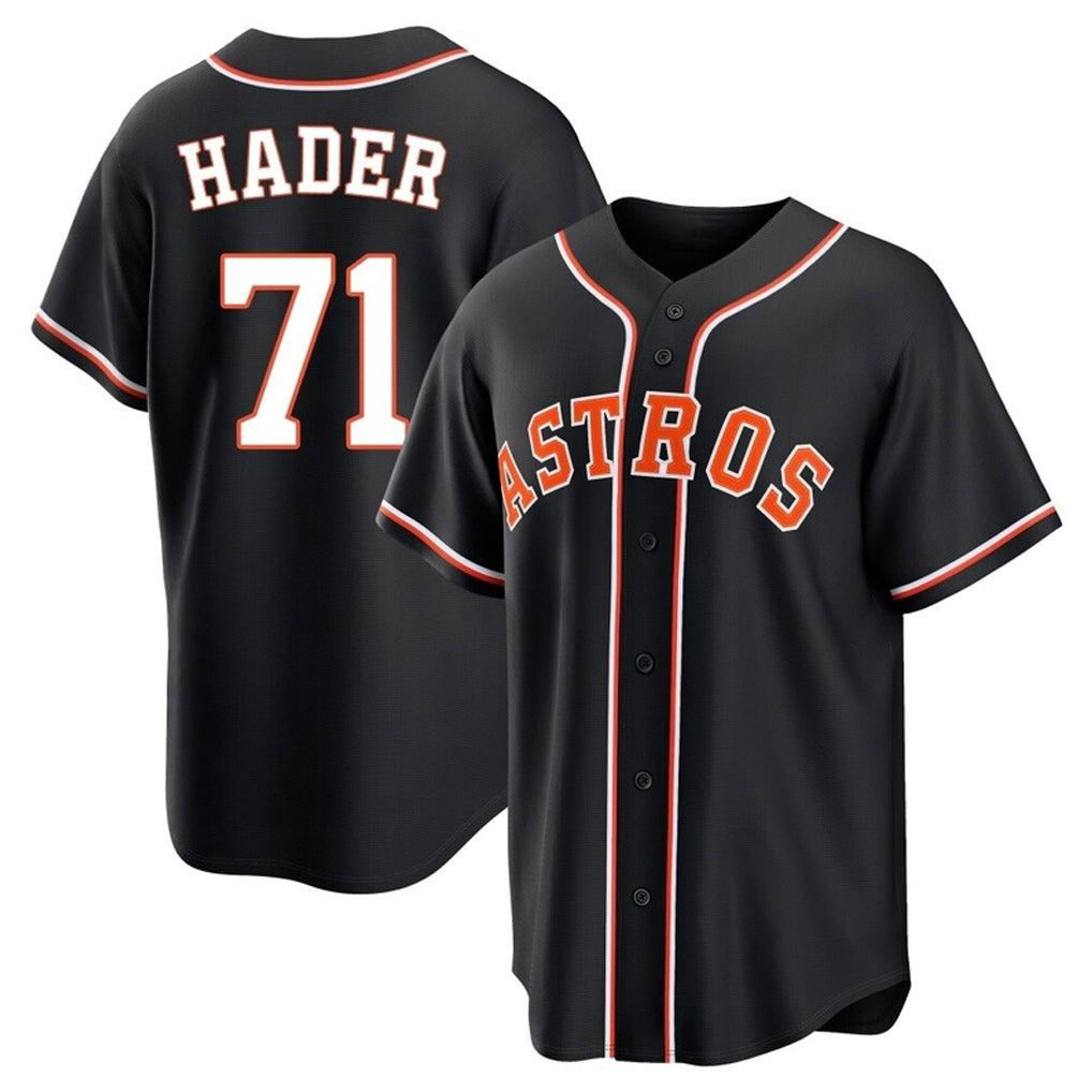 MATTH H.Astros #71 Josh Hader Player Black Fashion Out Home Game Stitched Jerseys