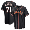 MATTH H.Astros #71 Josh Hader Player Black Fashion Out Home Game Stitched Jerseys