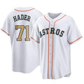 MATTH H.Astros #71 Josh Hader Player Gold Collection Game Home Stitched Jerseys