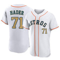 MATTH H.Astros #71 Josh Hader Player Gold Collection Limited Elite Home Stitched Jerseys