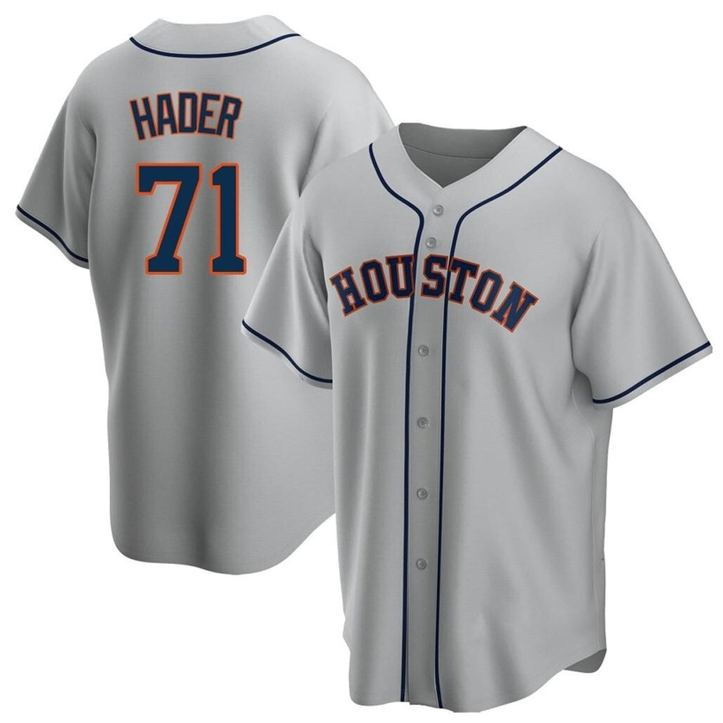 MATTH H.Astros #71 Josh Hader Player Gray Home Game Stitched Jerseys