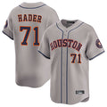 MATTH H.Astros #71 Josh Hader Player Gray Home Limited Stitched Jerseys