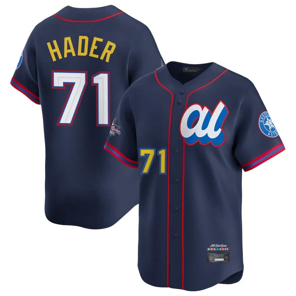 MATTH H.Astros #71 Josh Hader Player Navy American League All-Star Game Limited Stitched Jerseys