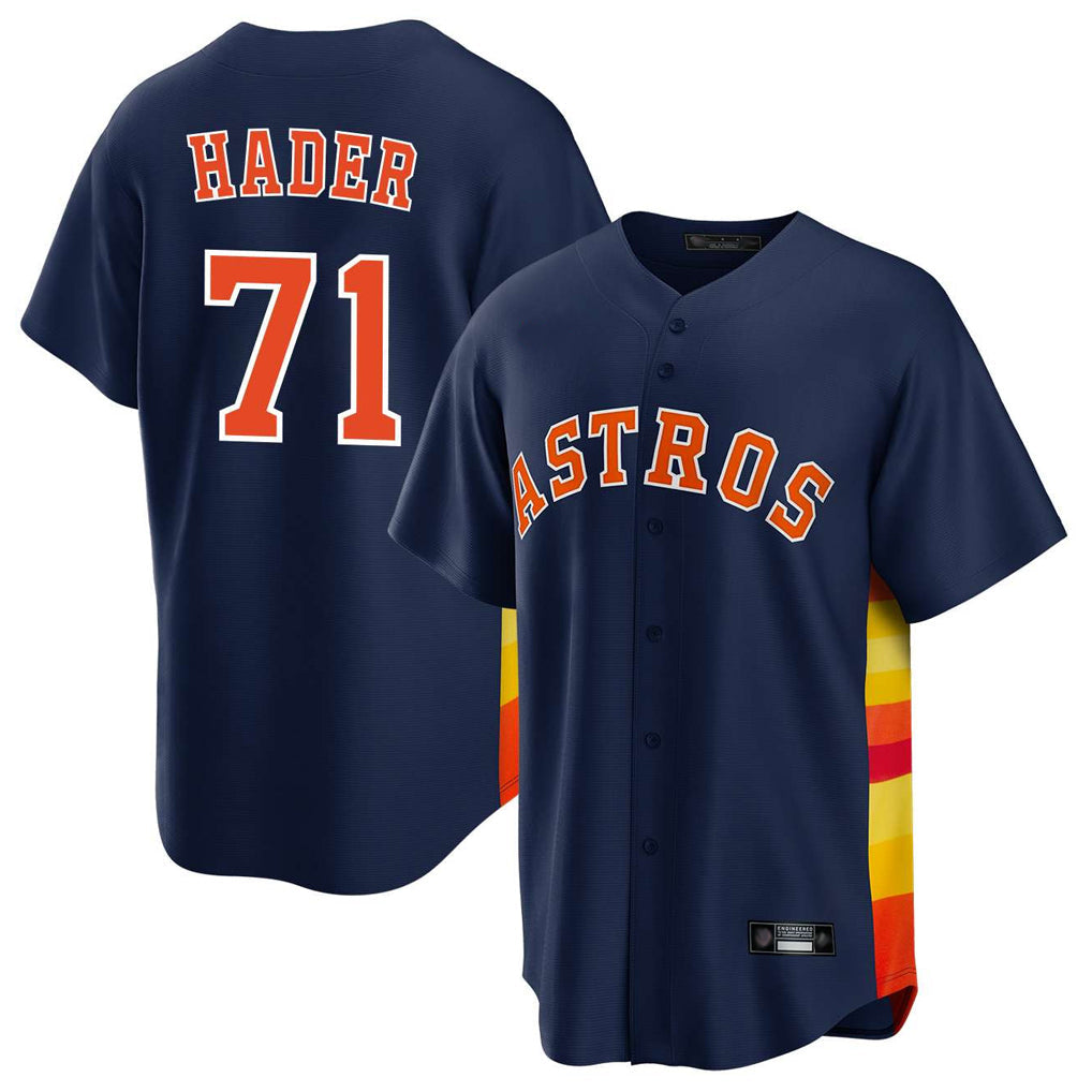 MATTH H.Astros #71 Josh Hader Player Navy Home Game Stitched Jerseys