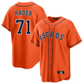 MATTH H.Astros #71 Josh Hader Player Orange Home Game Stitched Jerseys